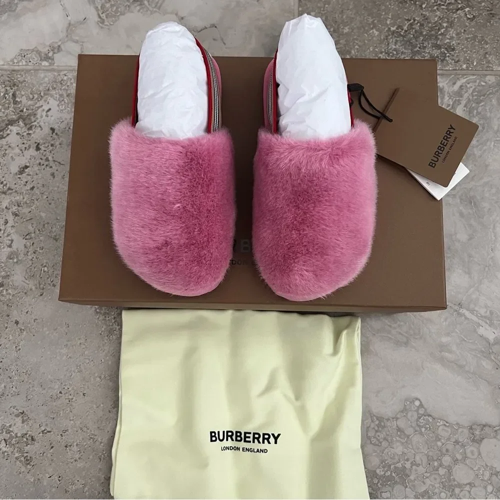 Burberry Kids Pink Litherton Sandals, Pink, New, Size 3